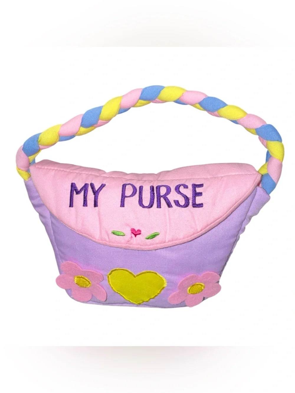Cute Pastel 'My Purse' Plush Handbag with accessories
